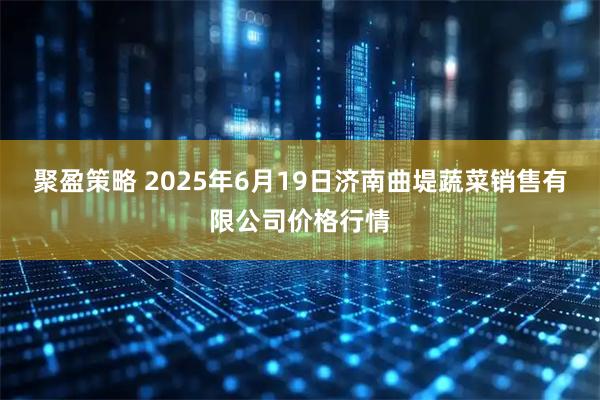 聚盈策略 2025年6月19日济南曲堤蔬菜销售有限公司价格行情